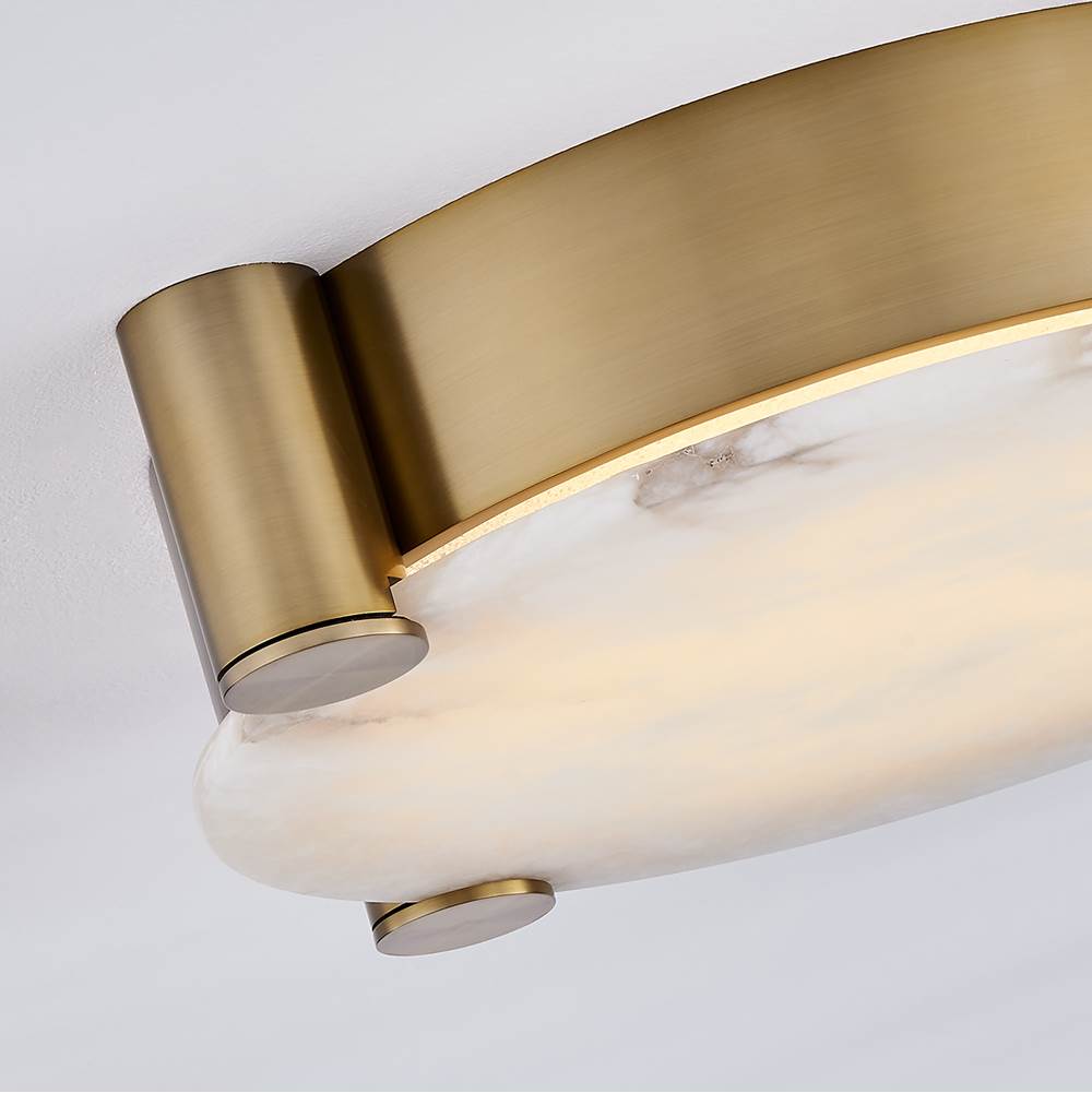 Kalco Lighting 528743WB Winter Brass Lumba 21-in 1 Light Led Winter Brass Flush Mount Image 4
