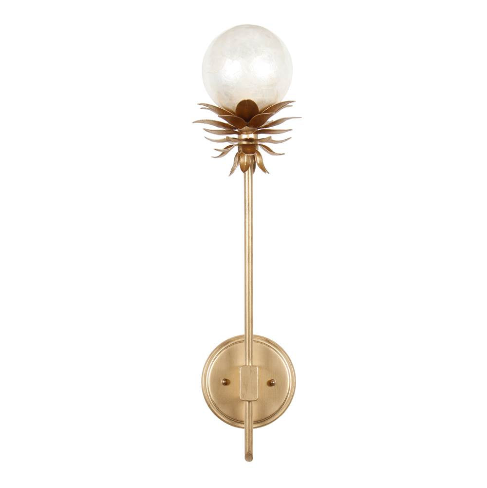 Kalco Lighting Florette 6.5-in 1 Light Socket Modern Gold Wall Sconce
