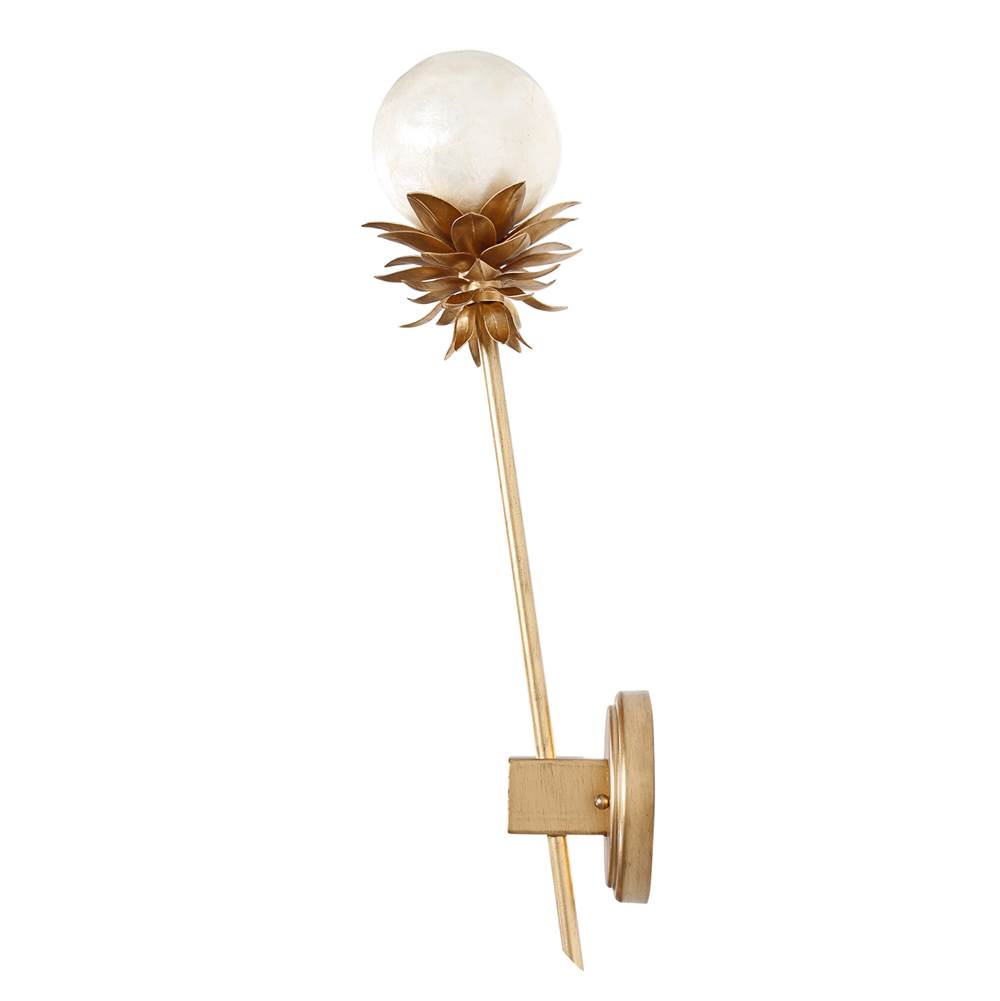 Kalco Lighting 528821MG Modern Gold Florette 6.5-in 1 Light Socket Modern Gold Wall Sconce Image 7