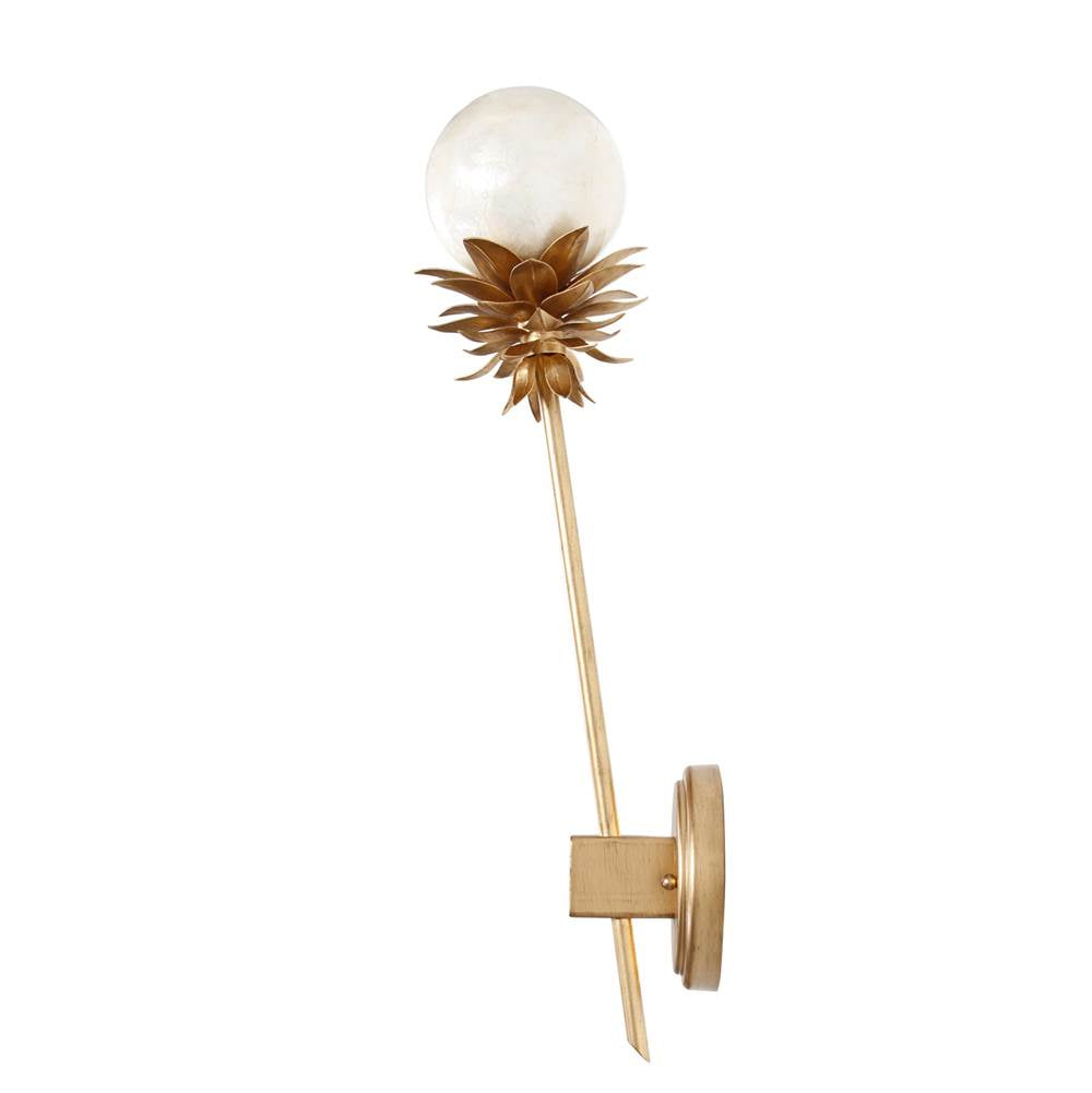 Kalco Lighting 528821MG Modern Gold Florette 6.5-in 1 Light Socket Modern Gold Wall Sconce Image 6