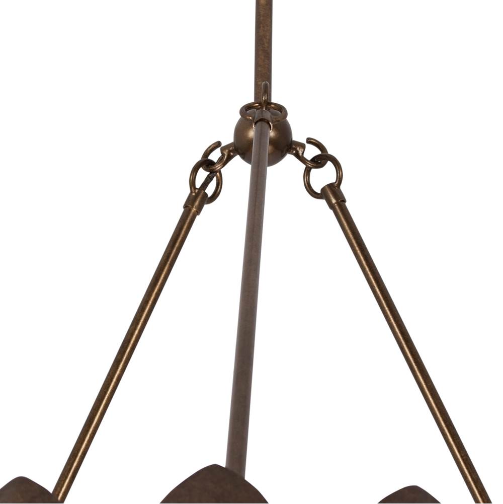 Kalco Lighting 529055PAB Pearlized Antique Brass Vittoria 28-in 6 Light Socket Pearlized Antique Brass Chandelier Image 4