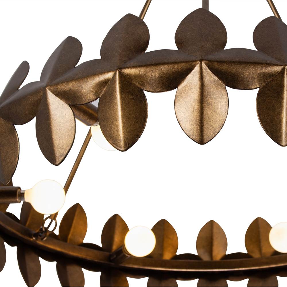 Kalco Lighting 529055PAB Pearlized Antique Brass Vittoria 28-in 6 Light Socket Pearlized Antique Brass Chandelier Image 3