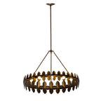 Kalco Lighting 529056PAB Pearlized Antique Brass Vittoria 34-in 9 Light Socket Pearlized Antique Brass Chandelier Image 1