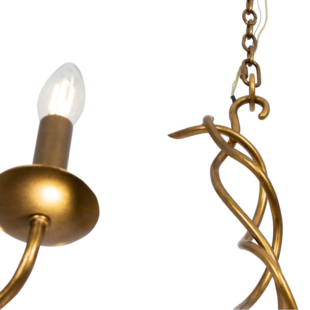 Kalco Lighting 529255ORB Oil Rubbed Bronze Rizo 28-in 6 Light Socket Oil Rubbed Bronze Chandelier Image 4