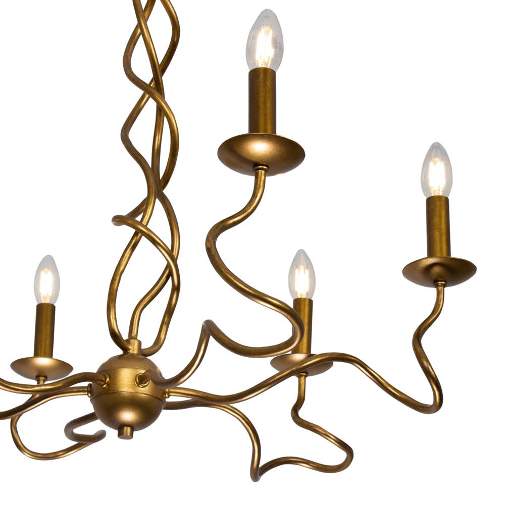 Kalco Lighting 529255ORB Oil Rubbed Bronze Rizo 28-in 6 Light Socket Oil Rubbed Bronze Chandelier Image 3