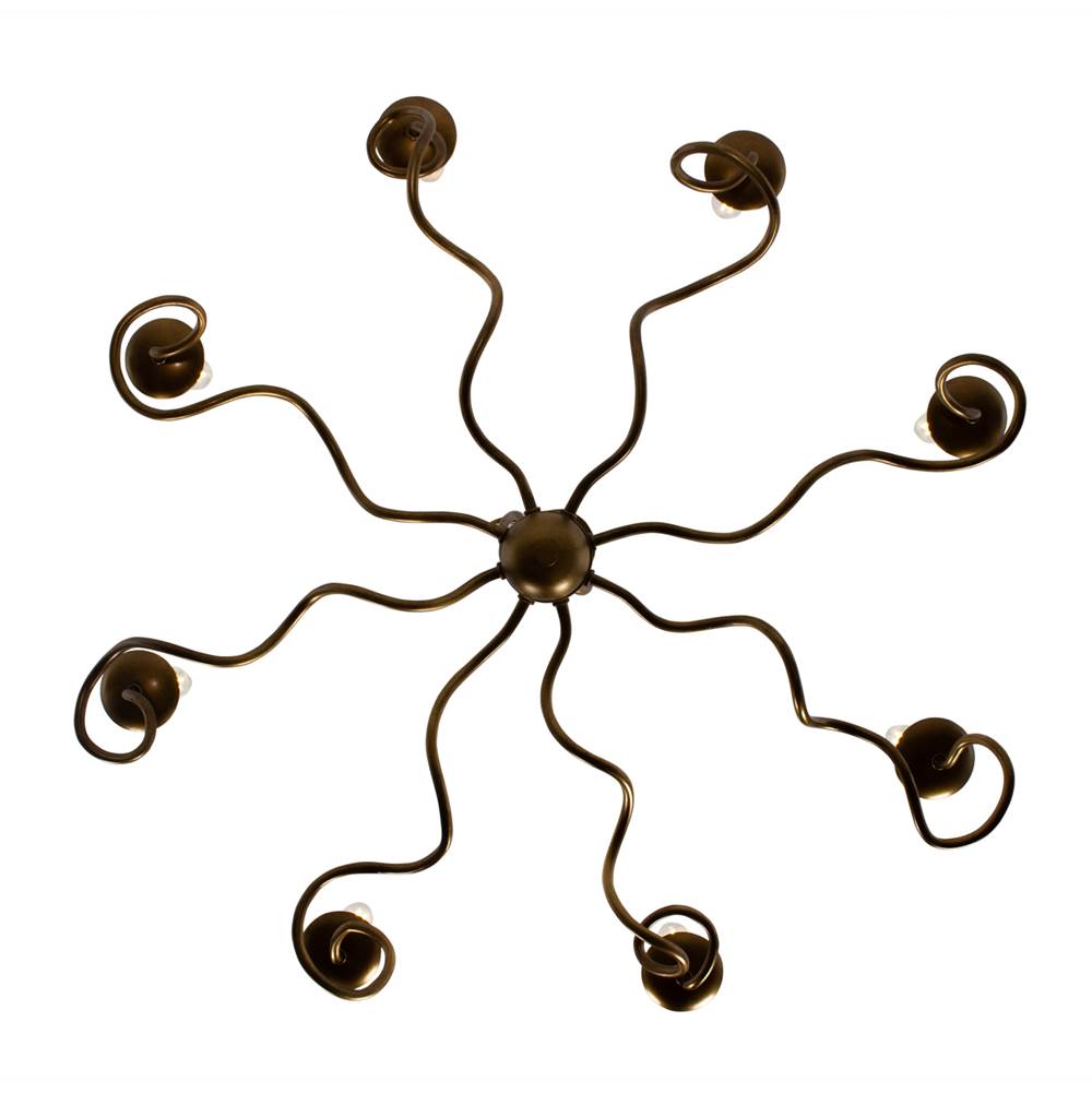 Kalco Lighting Rizo 36-in 8 Light Socket Oil Rubbed Bronze Chandelier