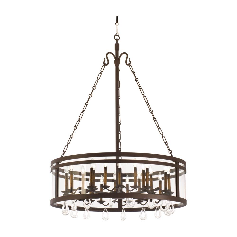 Kalco Lighting Morris 42-in 24 Light Socket Bronze Chandelier