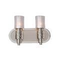 Kalco Lighting Ashington 13.5-in 2 Light Socket Polished Satin Nickel Bath Wall Sconce
