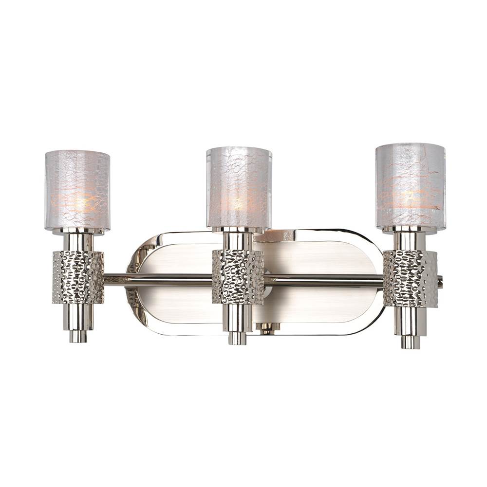 Kalco Lighting Ashington 18-in 3 Light Socket Polished Satin Nickel Vanity Light