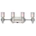 Kalco Lighting Ashington 27.5-in 4 Light Socket Polished Satin Nickel Vanity Light