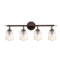 Kalco Lighting Brierfield 28-in 4 Light Socket Antique Copper Vanity Light