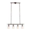 Kalco Lighting Brierfield 31-in 4 Light Socket Antique Copper Linear Pendant