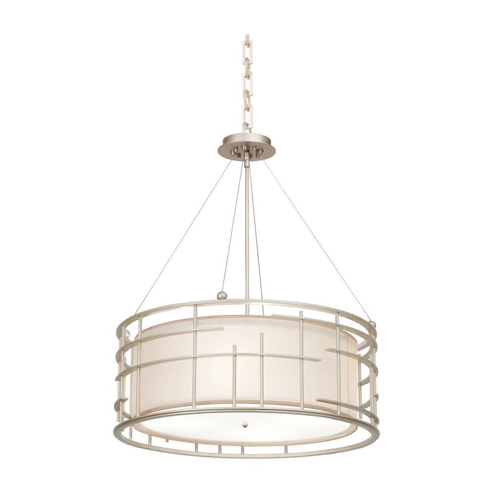 Kalco Lighting Atelier 23-in 4 Light Socket Tarnished Silver Pendant