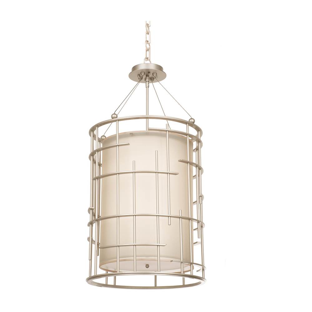 Kalco Lighting Atelier 18-in 8 Light Socket Tarnished Silver Chandelier