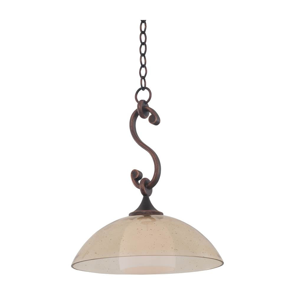 Kalco Lighting Arroyo 15-in 1 Light Socket Antique Copper Pendant