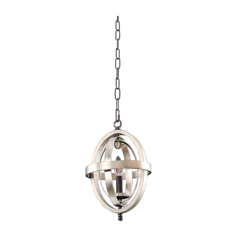 Kalco Lighting Rothwell 9-in 1 Light Socket Polished Satin Nickel Pendant