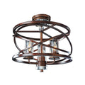 Kalco Lighting Eternity 17-in 3 Light Socket Etruscan Bronze Semi-flush Mount