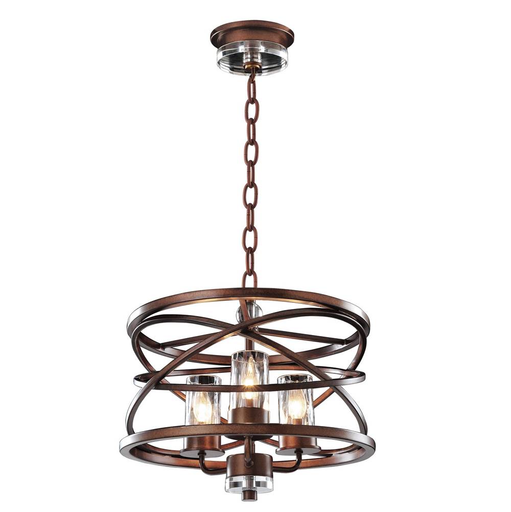 Kalco Lighting Eternity 17-in 3 Light Socket Etruscan Bronze Chandelier