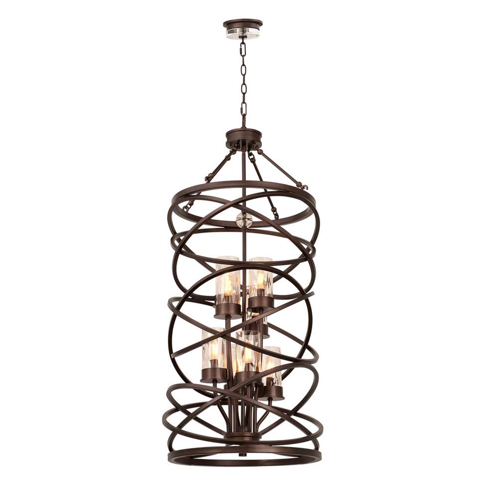 Kalco Lighting Eternity 20-in 8 Light Socket Etruscan Bronze Pendant