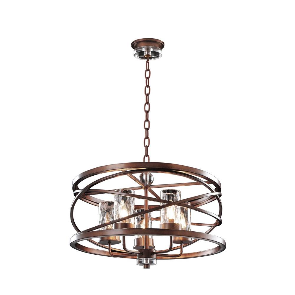 Kalco Lighting Eternity 24-in 5 Light Socket Etruscan Bronze Chandelier
