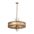 Kalco Lighting 6615BZG Antique Bronze With Antique Gold Oakham 28-in 5 Light Socket Antique Bronze W/ Antique Gold Pendant Image 1