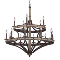Kalco Lighting 7040FG Florence Gold Coronado 38-in 15 Light Socket Florence Gold Tiered Chandelier Image 1