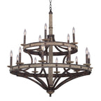 Kalco Lighting 7040FG Florence Gold Coronado 38-in 15 Light Socket Florence Gold Tiered Chandelier Image 1