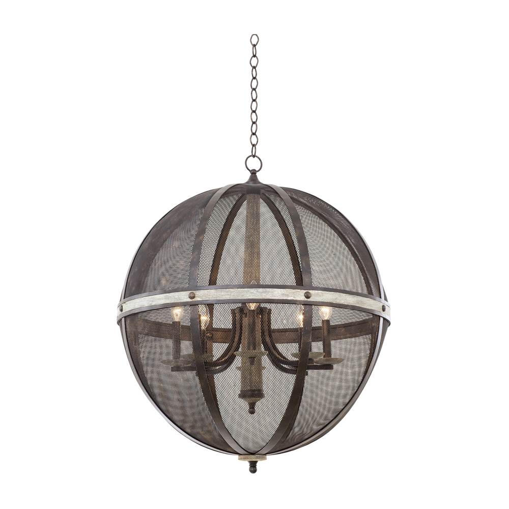 Kalco Lighting Coronado 28.5-in 8 Light Socket Florence Gold Chandelier