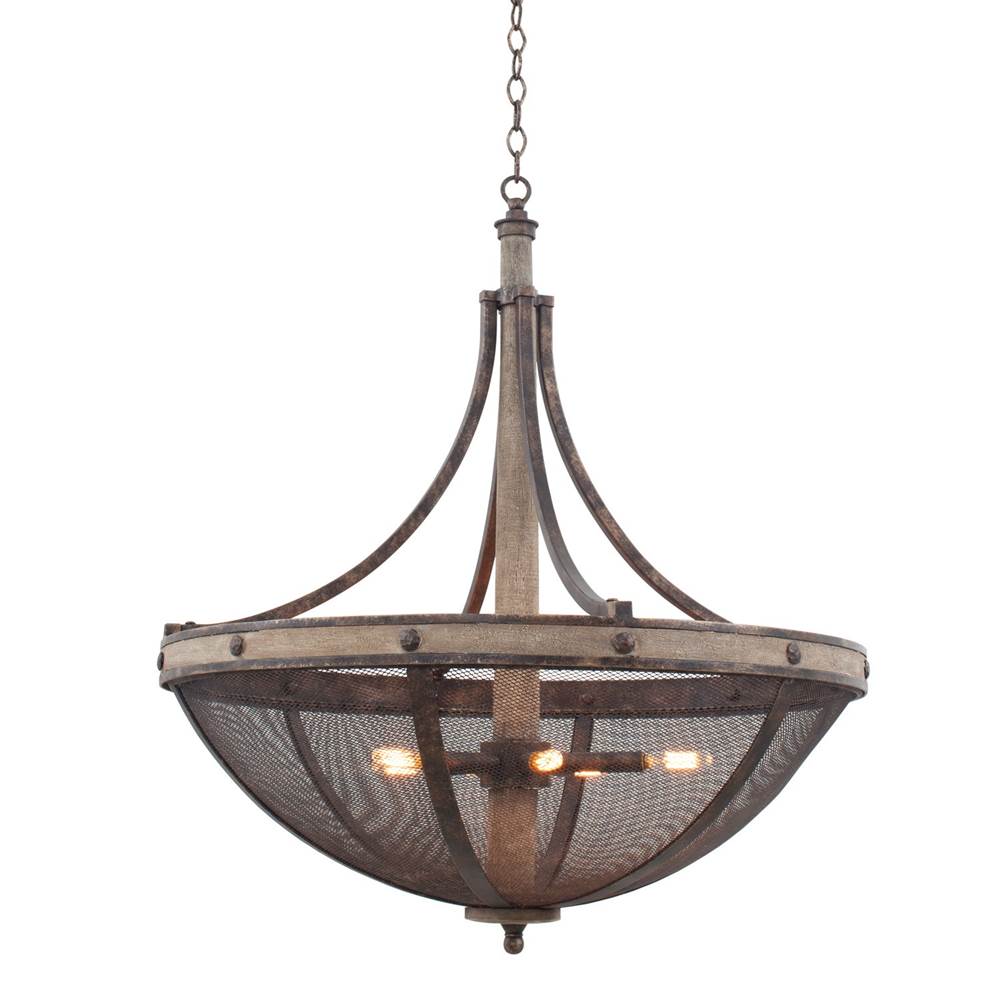 Kalco Lighting 7045FG Florence Gold Coronado 30-in 6 Light Socket Florence Gold Chandelier Image 1