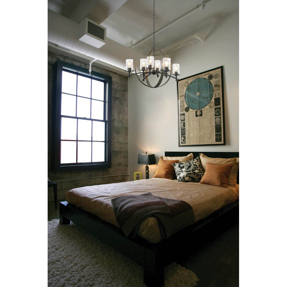 Kalco Lighting Irvine 32.5-in 8 Light Socket Vintage Iron Chandelier