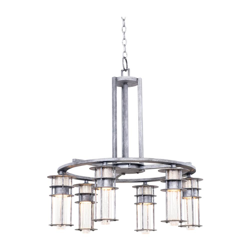 Kalco Lighting 7297RI Rugged Iron Anchorage 27.5-in 6 Light Socket Rugged Iron Chandelier Image 1