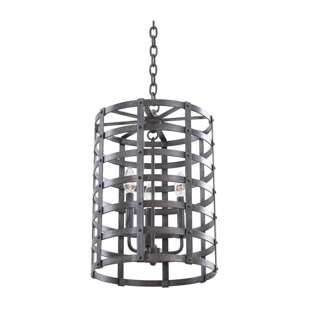 Kalco Lighting Townsend 13.75-in 3 Light Socket Vintage Iron Pendant
