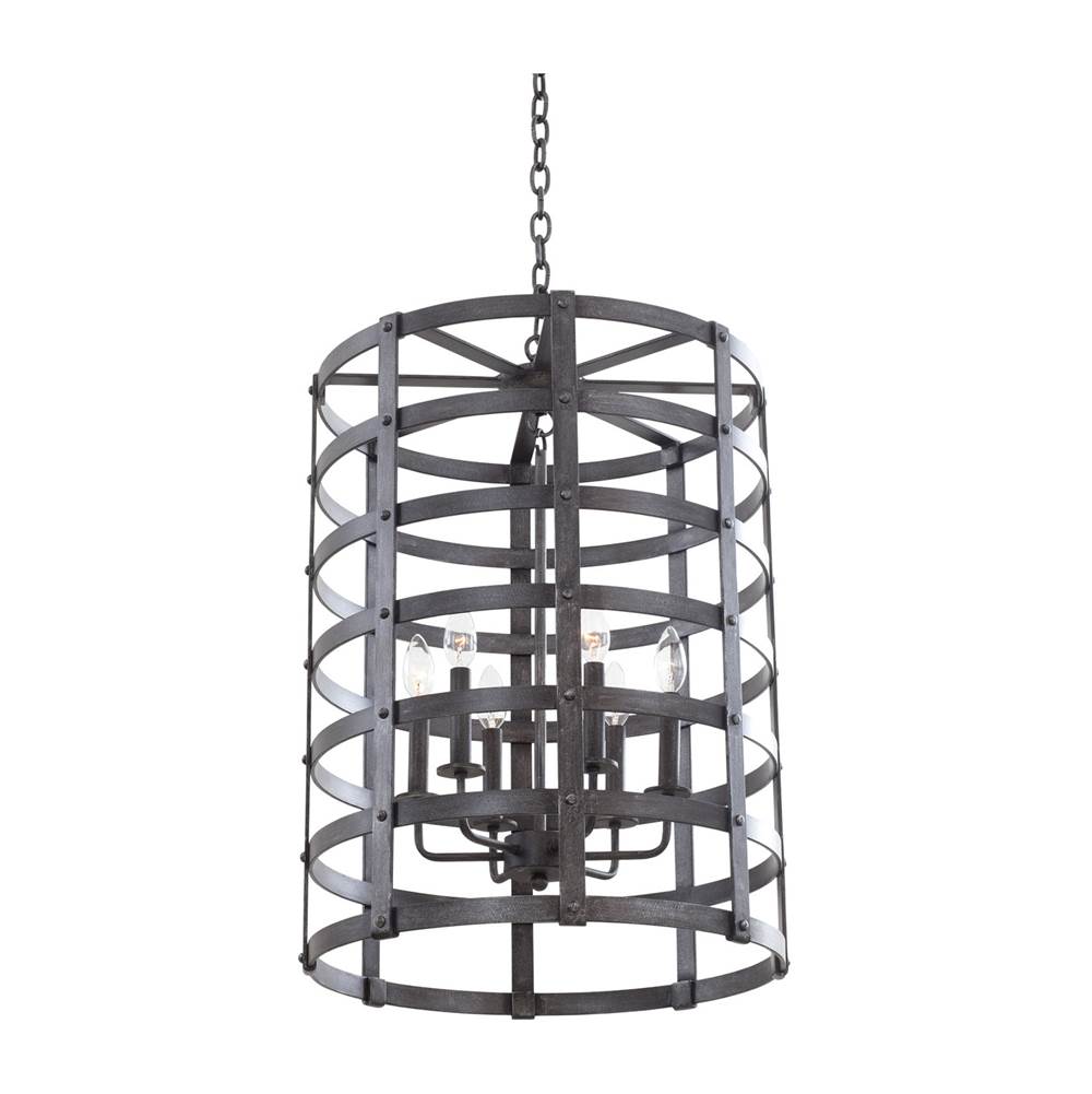 Kalco Lighting Townsend 20-in 6 Light Socket Vintage Iron Pendant