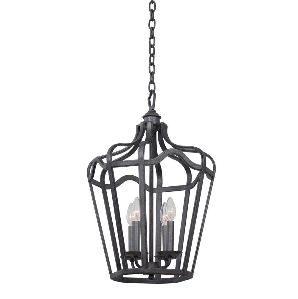 Kalco Lighting Livingston 14-in 4 Light Socket Charcoal Pendant