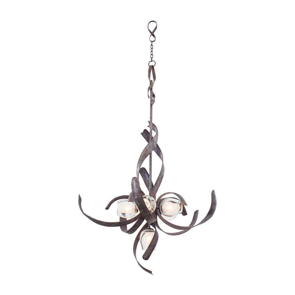 Kalco Lighting Solana 42-in 6 Light Socket Oxidized Copper Tiered Chandelier
