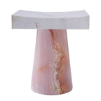 Kalco Lighting 800907 Pink Jade With White Marble Giada 16-in Pink Jade/white Marble Table Image 1
