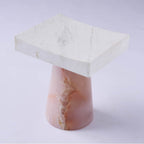 Kalco Lighting 800907 Pink Jade With White Marble Giada 16-in Pink Jade/white Marble Table Image 3