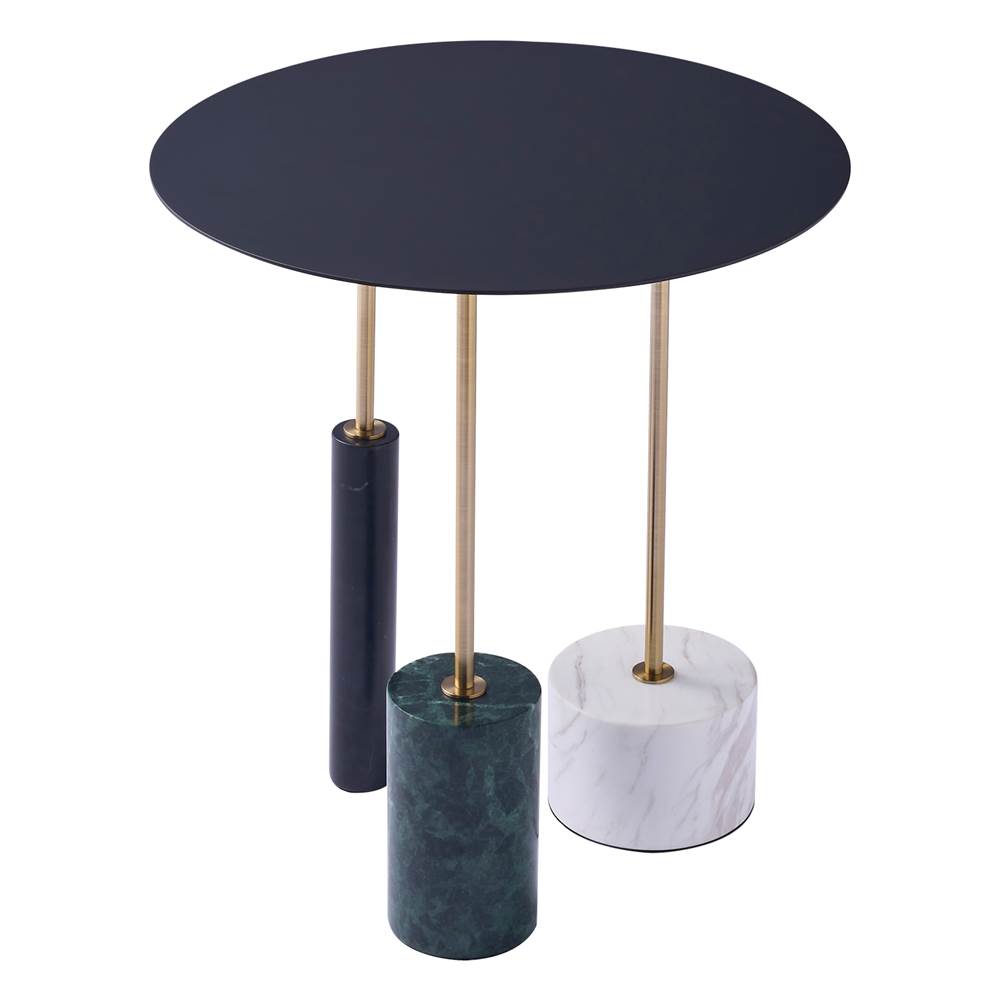 Kalco Lighting 801104 Natural Brass With Matte Black Calcolo 20-in Natural Brass/matte Black Table Image 1