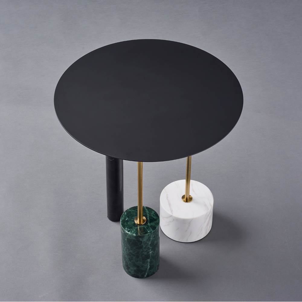 Kalco Lighting 801104 Natural Brass With Matte Black Calcolo 20-in Natural Brass/matte Black Table Image 2