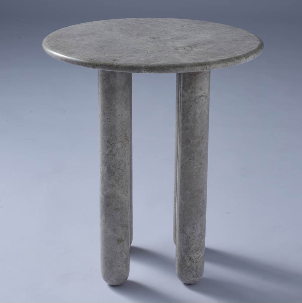Kalco Lighting Marmo 18-in Natural Gray Marble Table