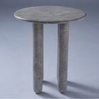 Kalco Lighting Marmo 18-in Natural Gray Marble Table