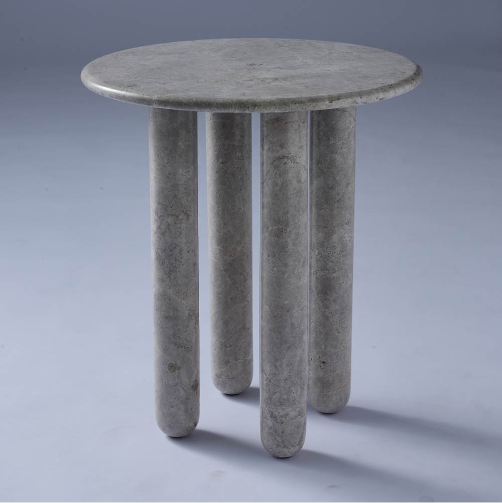 Kalco Lighting 801204 Natural Gray Marble Marmo 18-in Natural Gray Marble Table Image 7