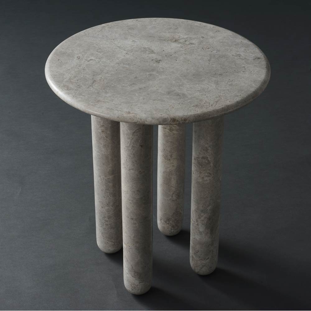 Kalco Lighting 801204 Natural Gray Marble Marmo 18-in Natural Gray Marble Table Image 6