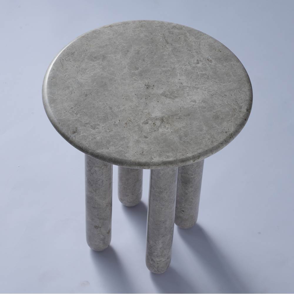 Kalco Lighting 801204 Natural Gray Marble Marmo 18-in Natural Gray Marble Table Image 2