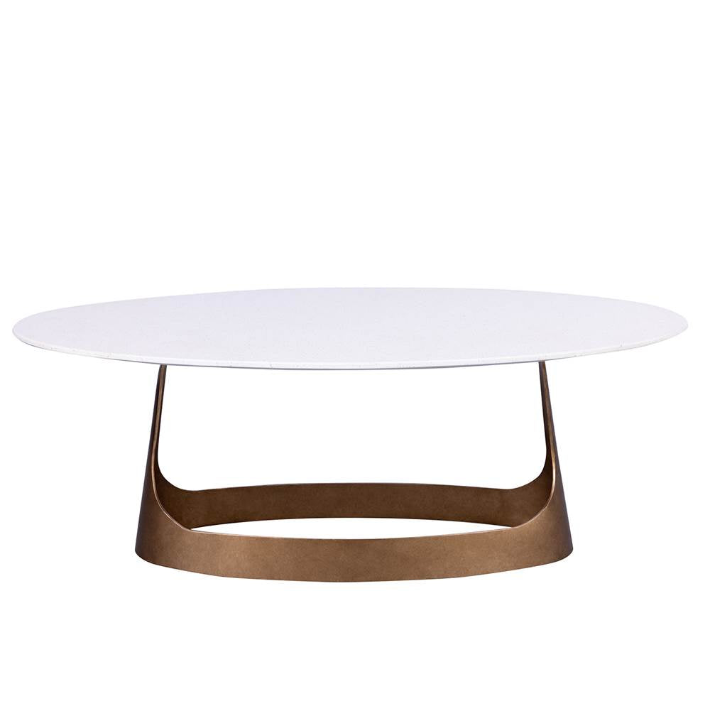 Kalco Lighting Surf 50-in Pearlized Antique Brass Table
