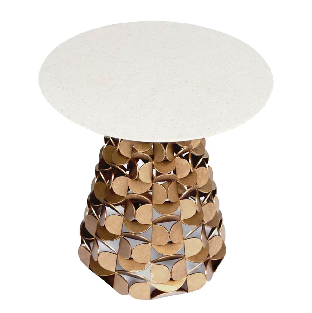 Kalco Lighting 802004 Pearlized Antique Brass Crescent 18-in Pearlized Antique Brass Table Image 1