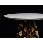 Kalco Lighting Crescent 18-in Pearlized Antique Brass Table
