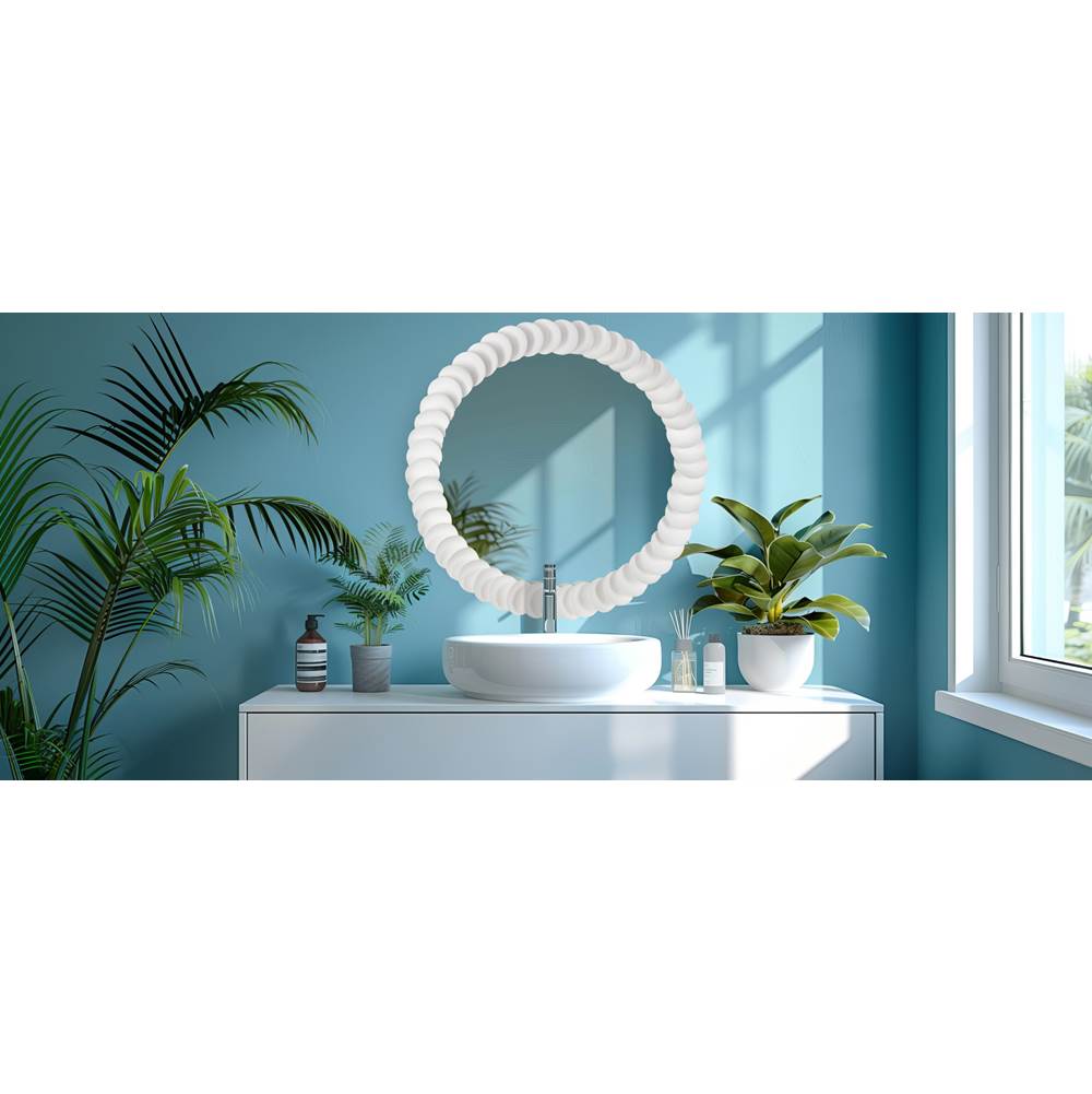 Kalco Lighting 803605 Matte White Cocco 31-in Matte White Mirror Image 3