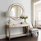 Kalco Lighting Rose 36-in Pearlized Antique Brass Mirror
