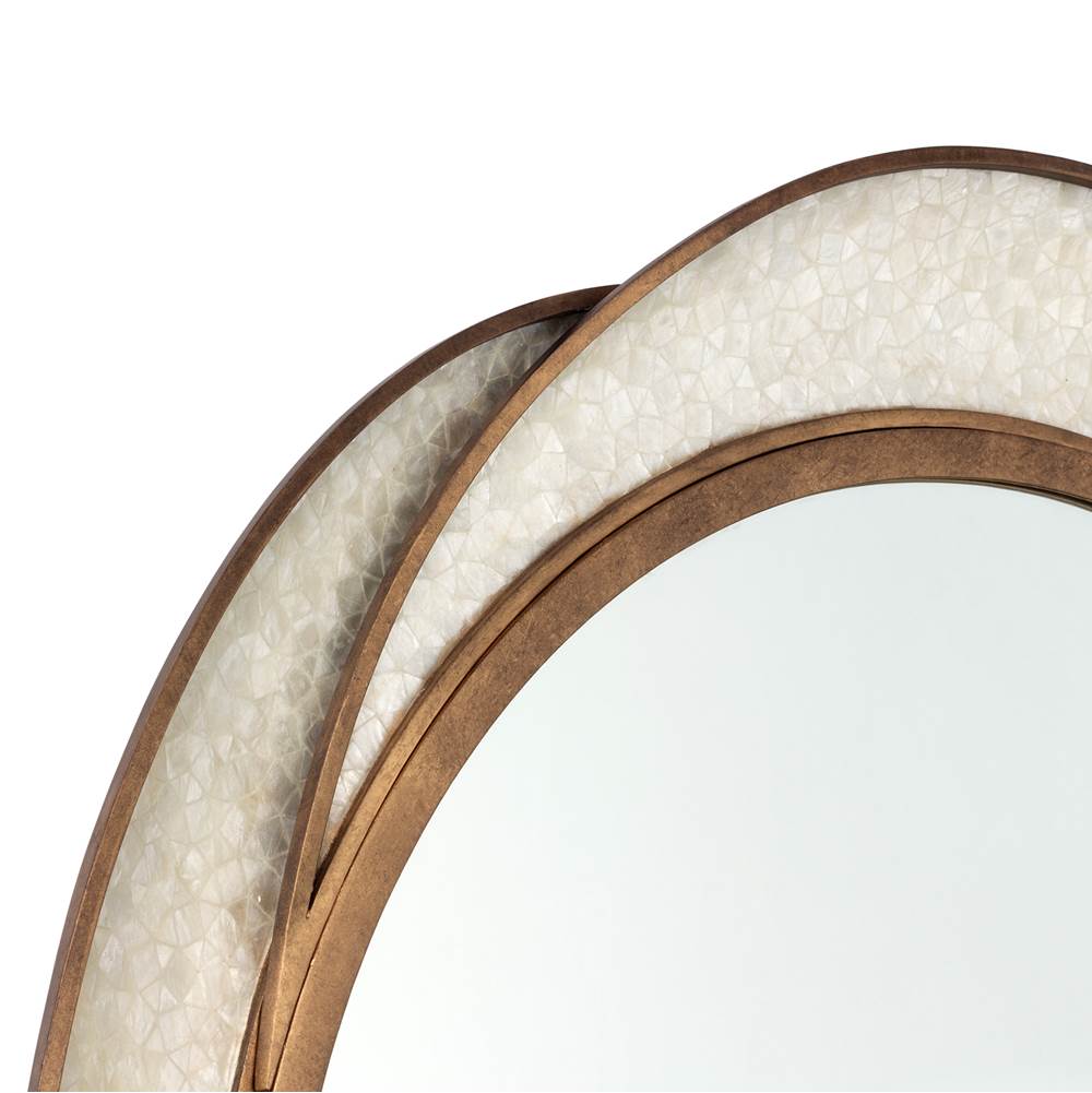 Kalco Lighting 803805 Pearlized Antique Brass Rose 36-in Pearlized Antique Brass Mirror Image 5